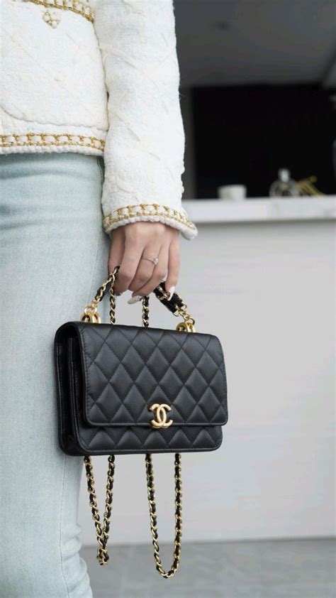 chanel woc tweedehands|Chanel handbags on chain.